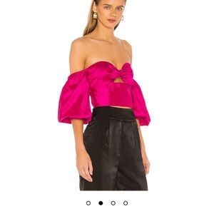 REVOLVE NBD Statement sleeve crop top